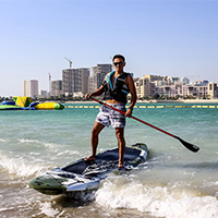 Stand up paddleboarding in Bahrain