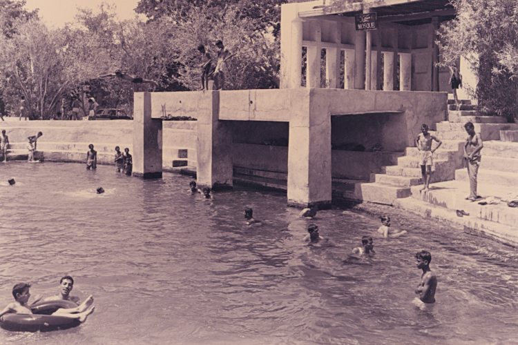 Adhari Pool, where most of people go to swim during summer days