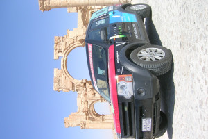 The car parked at Palmyra while we are touring