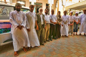 The team with Minister of Toursim (4th from right) outside the Ministry