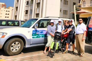 The team with cyclist Ruben in Muscat