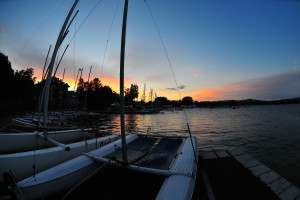 Just before sunset in Annecy, France