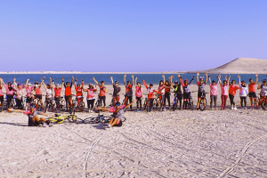 Cycling Bees at the beach