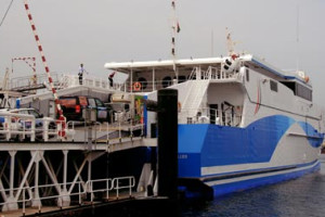 Taking the ferry to Muscat