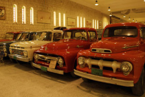 The vehicle exhibit at the museum