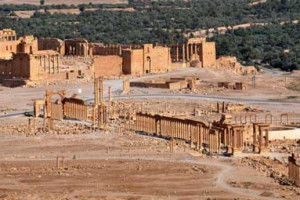 Palmyra ruins - aerial view