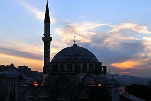 View from the rooftop restaurant in Istanbul