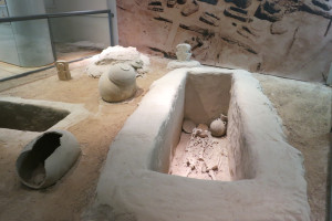 An old grave yard in Bahrain National Museum 